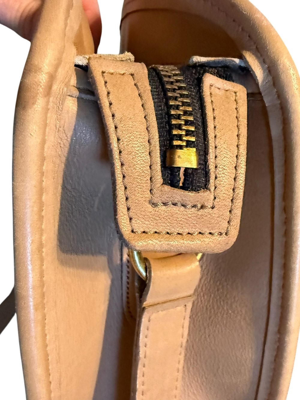Vintage 90s Coach Brighton Leather Bag Purse British Tan Made in the USA - Picture 14 of 16